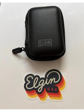 Elgin Black Compact Travel Case - Protective Zip Pouch